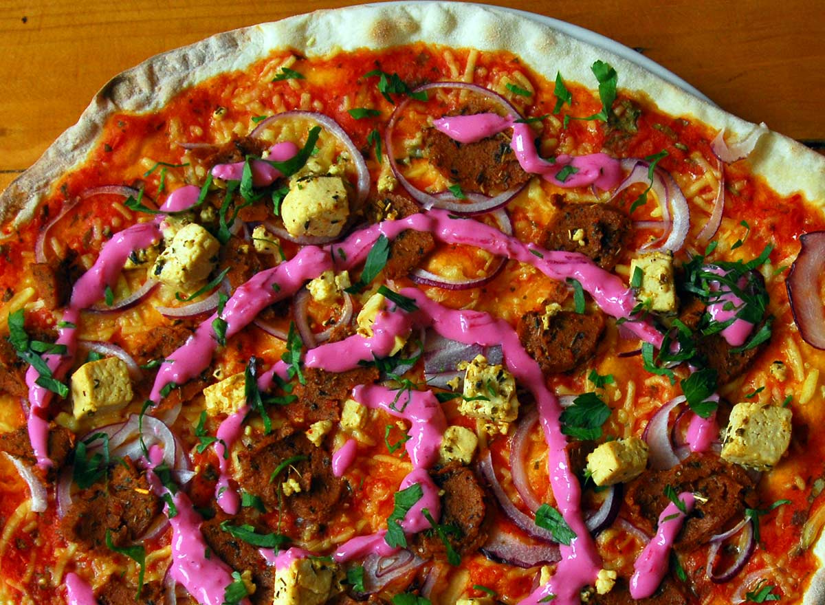 Vegane Spezial-Pizza Pinkzilla